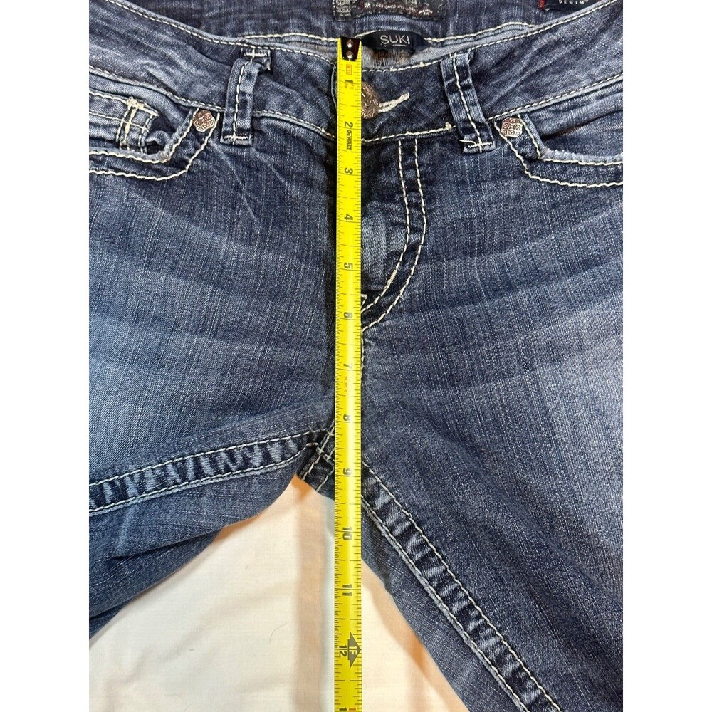 Silver Suki Mid Capri Jeans Women's Size 29 Mid Rise Medium Wash Fluid Denim - Picture 5 of 11